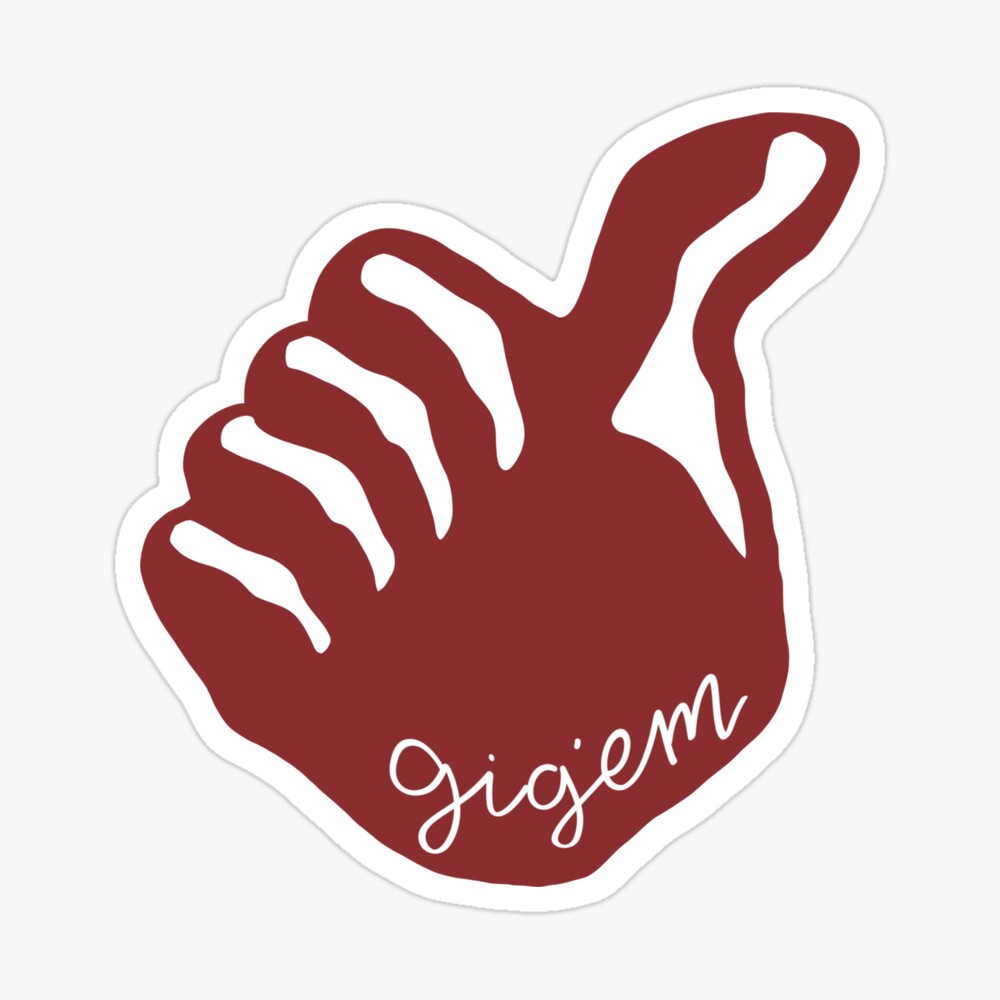 Gig Em Aggies Texas Thumb Dizzler Sticker