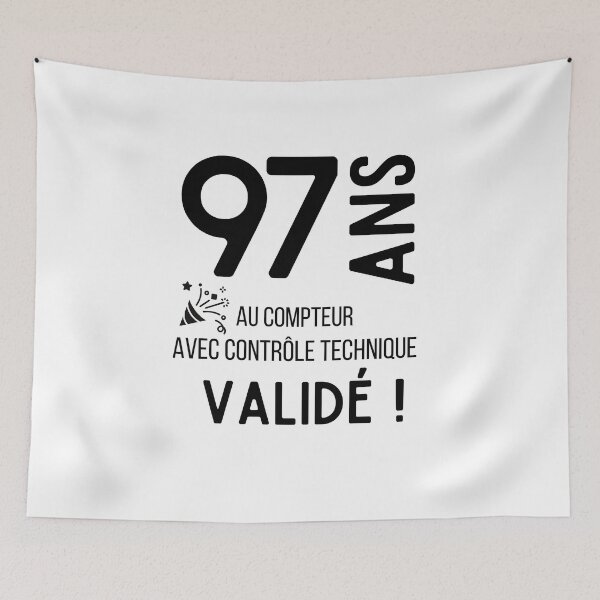 Item preview, 97 years old on the clock with validated technical control humor gift for birthday designed and sold by TeeJfm.