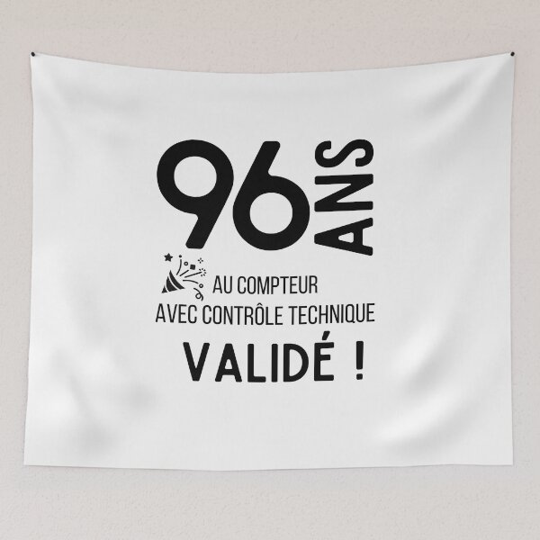 Item preview, 96 years old on the clock with validated technical control humor gift for birthday designed and sold by TeeJfm.