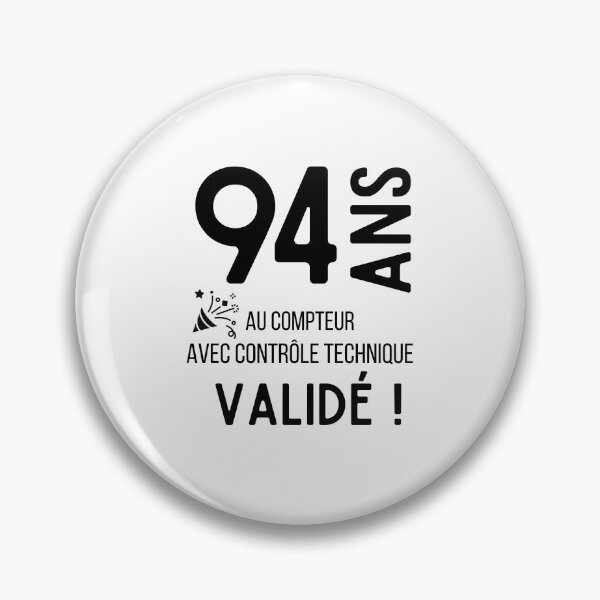 Item preview, 94 years old on the clock with validated technical control humor gift for birthday designed and sold by TeeJfm.