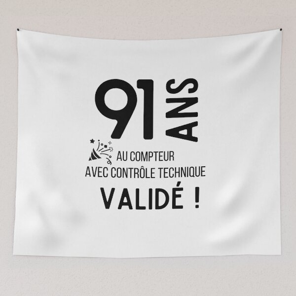 Item preview, 91 years old on the clock with validated technical control humor gift for birthday designed and sold by TeeJfm.