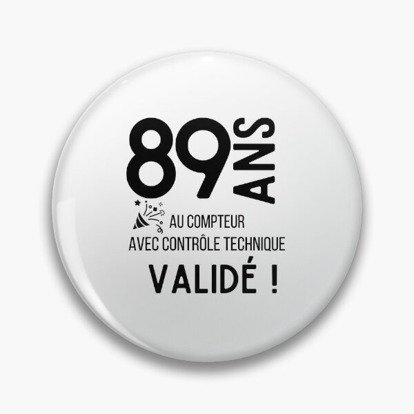 Item preview, 89 years old on the clock with validated technical control humor gift for birthday designed and sold by TeeJfm.