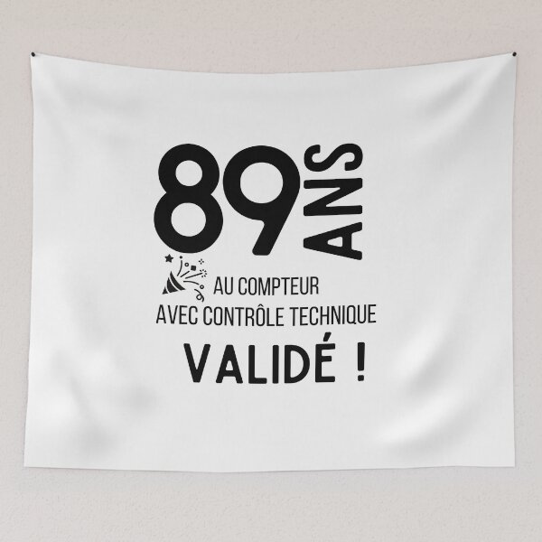 Item preview, 89 years old on the clock with validated technical control humor gift for birthday designed and sold by TeeJfm.