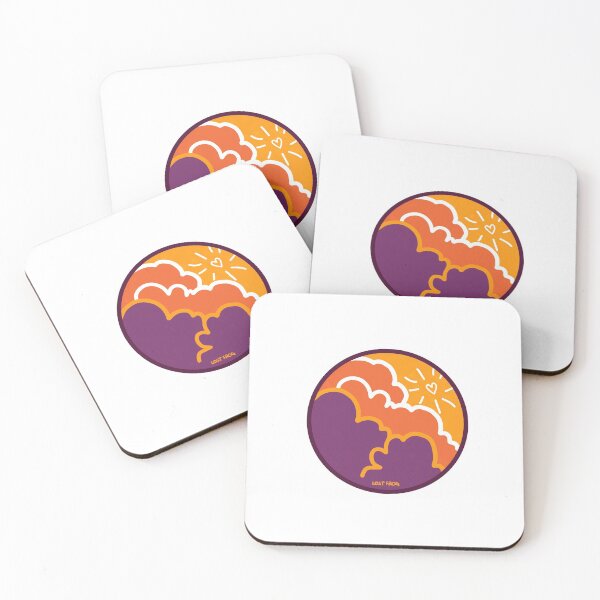 Item preview, Colorful Sunset with Heart Sun designed and sold by lostfrog.