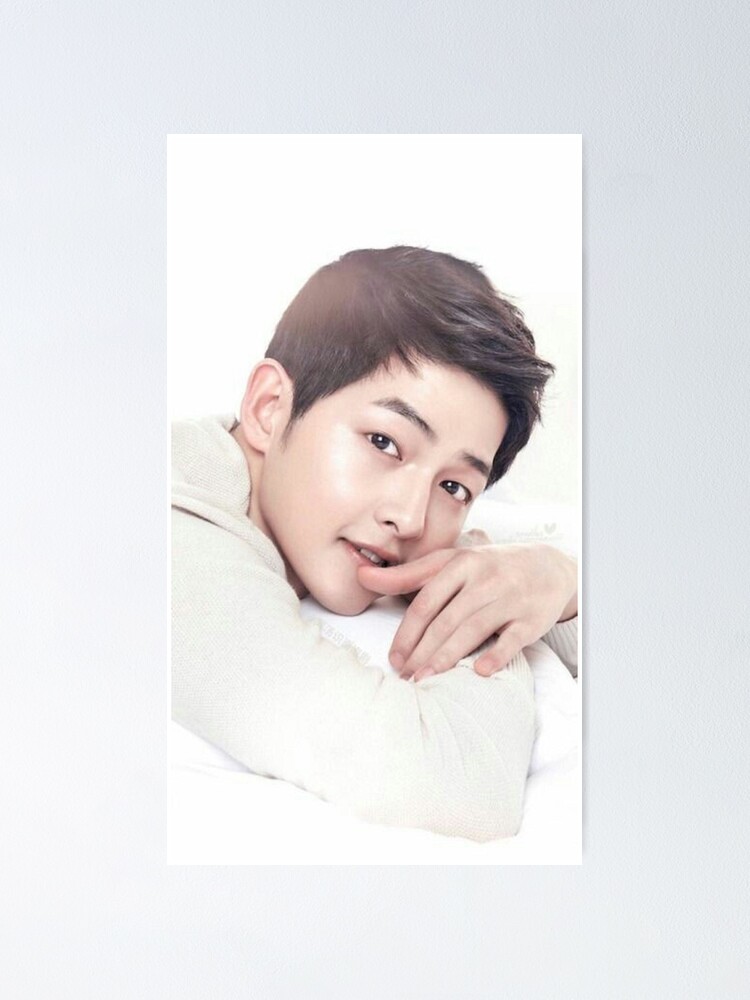 Song Joong Ki In A White Photoshoot Poster By K Artists Redbubble