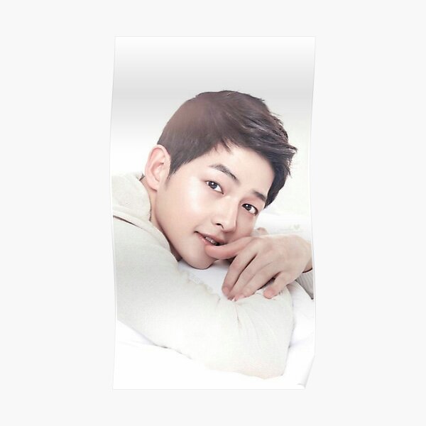 Song Joong Ki In A White Photoshoot Poster By K Artists Redbubble