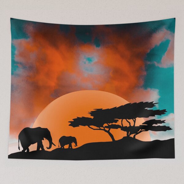 Item preview, Elephants in the savannah designed and sold by childrenlions.