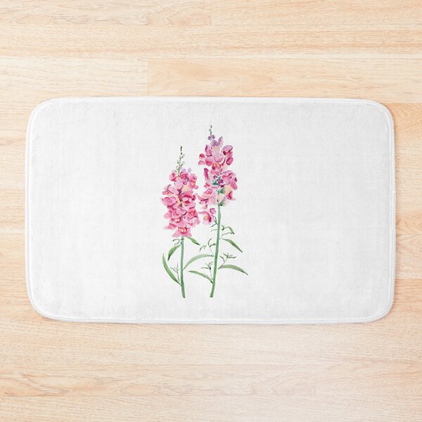 Item preview, hand painted 2 pink snapdragon flowers  watercolor painting  designed and sold by ColorandColor.