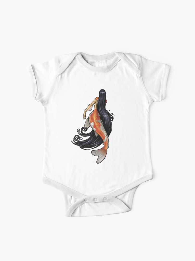 Koi Mermaid Baby One Piece By Jilljohansen Redbubble