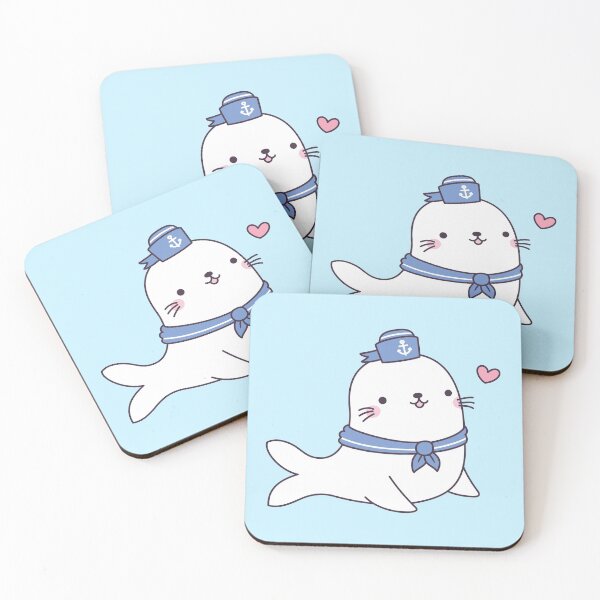 Item preview, Cute White Seal Sailor Crew designed and sold by rustydoodle.