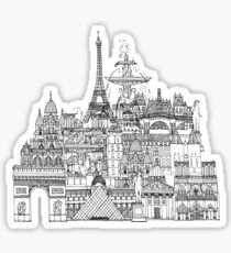 Paris toile cornflower blue Sticker