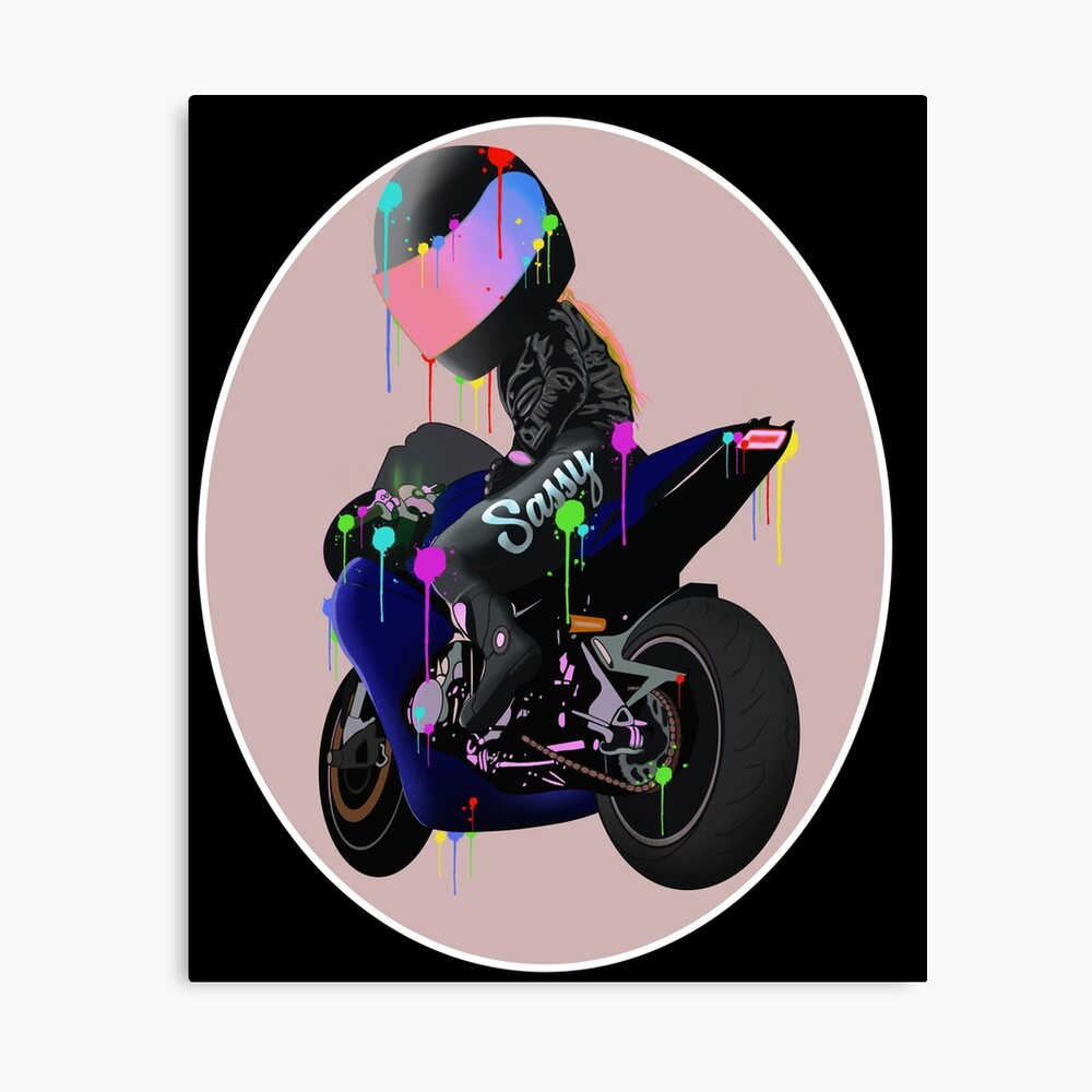 Lámina fotográfica for Sale con la obra «Chica motociclista descarada» de  Alby-Brown | Redbubble