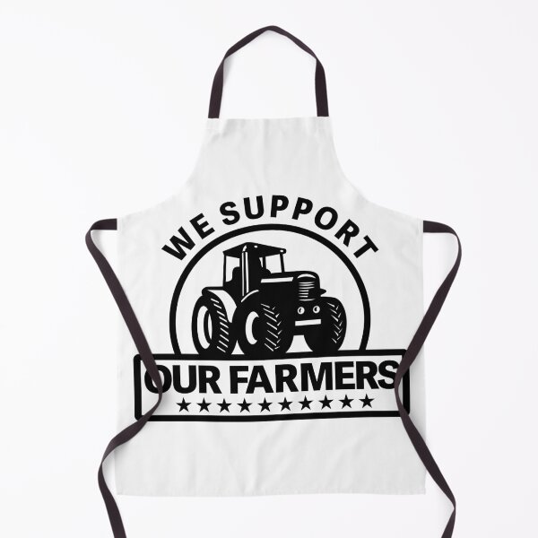 Item preview, Farm Tractor Plowing Field with Words We Support Our Farmers Set Inside Circle  Done in Retro Style designed and sold by patrimonio.