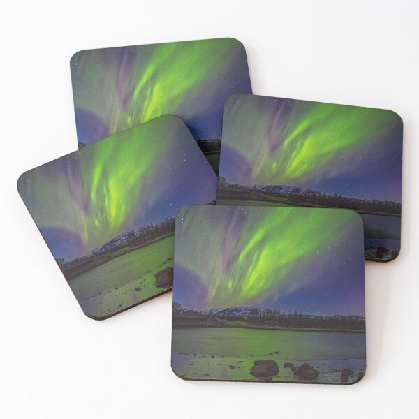 Item preview, amazing green northern lights with purple sky mixed with the stars designed and sold by ImRotem.