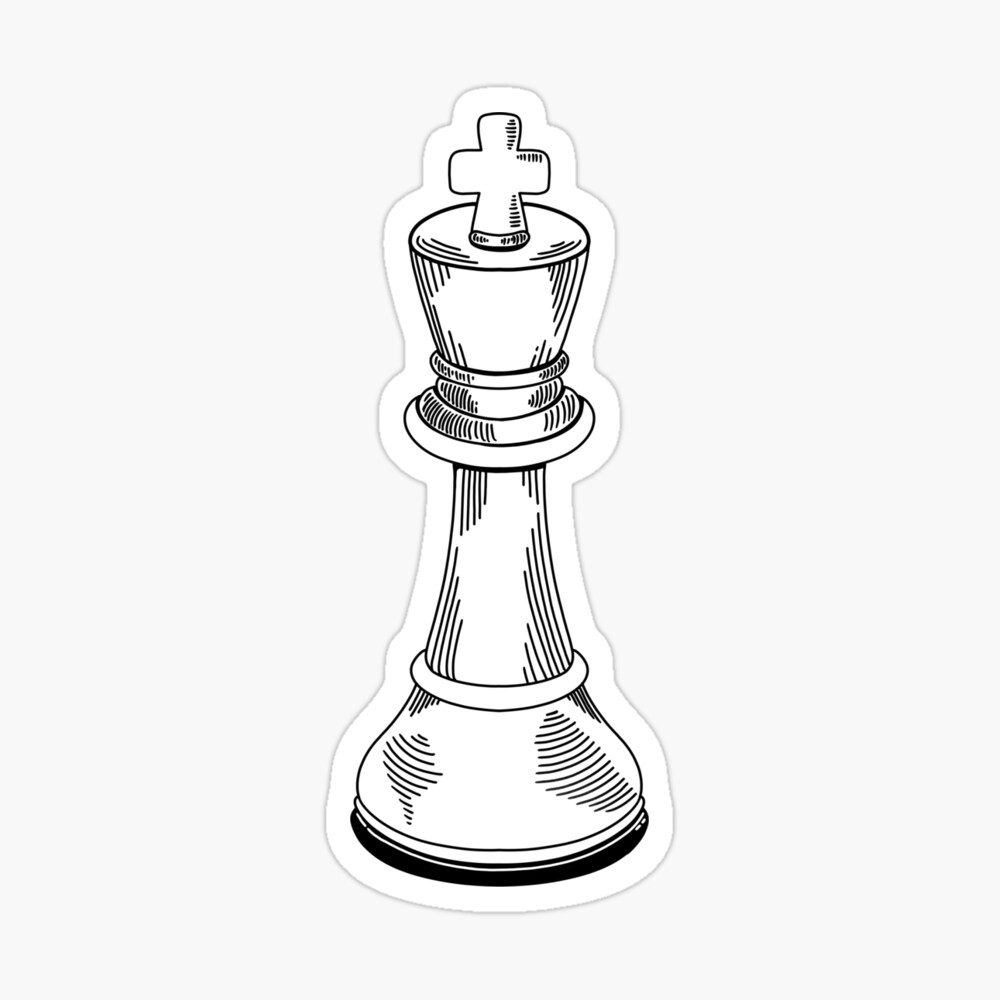 How to draw chess king easy, chess king Drawing