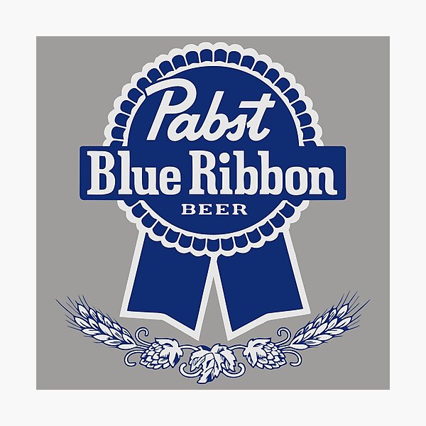 Pabst Blue Ribbon Beer Logo Photographic Print By Samuelcalkins Redbubble