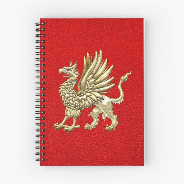 Item preview, Sacred Golden Griffin on Red Leather designed and sold by Serge Averbukh Art Studio.