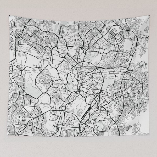 Item preview, Kuala Lumpur, Malaysia Map (Theme 1) designed and sold by Mapnify.