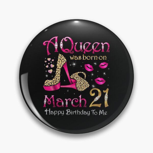 Item preview, A Queen Was Born On March 21 Happy Birthday To Me T-Shirt designed and sold by Lukifo-Mission.