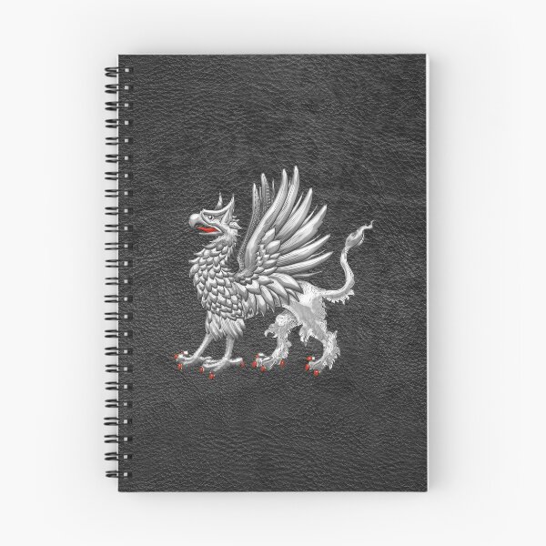Item preview, Sacred Silver Griffin on Black Leather  designed and sold by Serge Averbukh Art Studio.