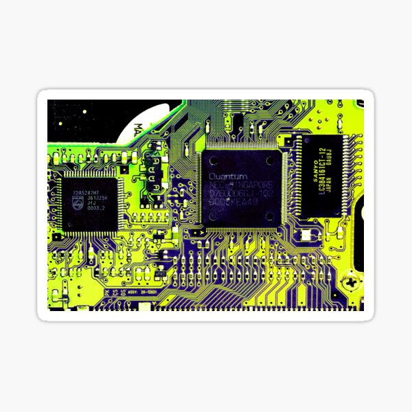 Printed Circuit Board With Processor Sticker