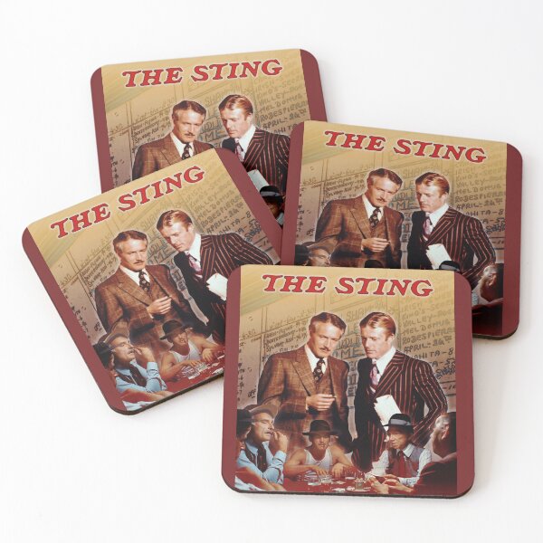 The Sting Poster // Paul Newman, Robert Redford Coasters (Set of 4)