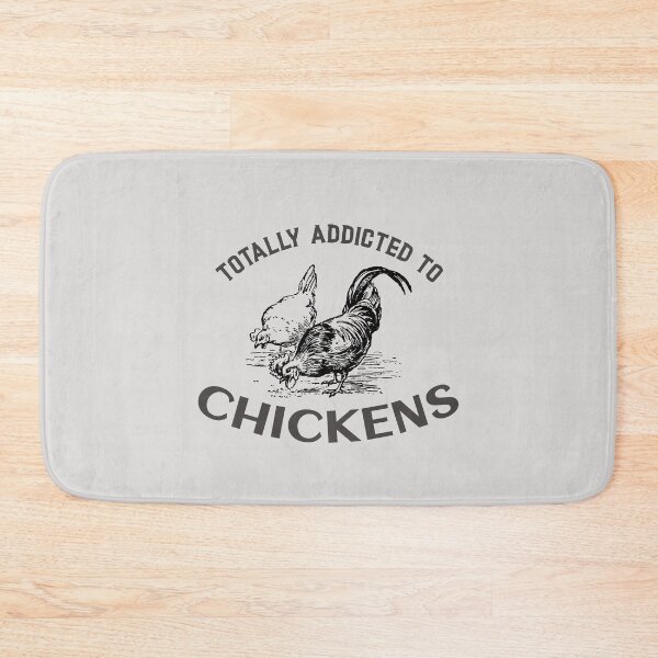 Item preview, Totally Addicted to Chickens -funny chicken design on light grey designed and sold by katiekendall.