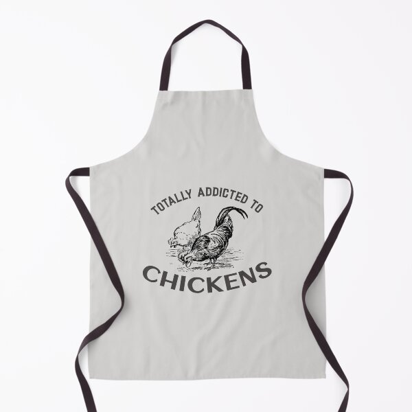 Item preview, Totally Addicted to Chickens -funny chicken design on light grey designed and sold by katiekendall.