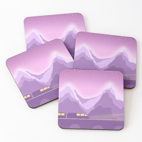 Item preview, Purple train and mountain illustration  designed and sold by SimplyDigitalGb.