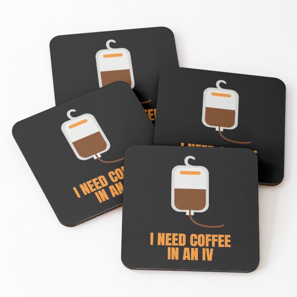 Item preview, I Need Coffee in an IV Funny Gift for Coffee Lovers designed and sold by Nathalie Aynié.