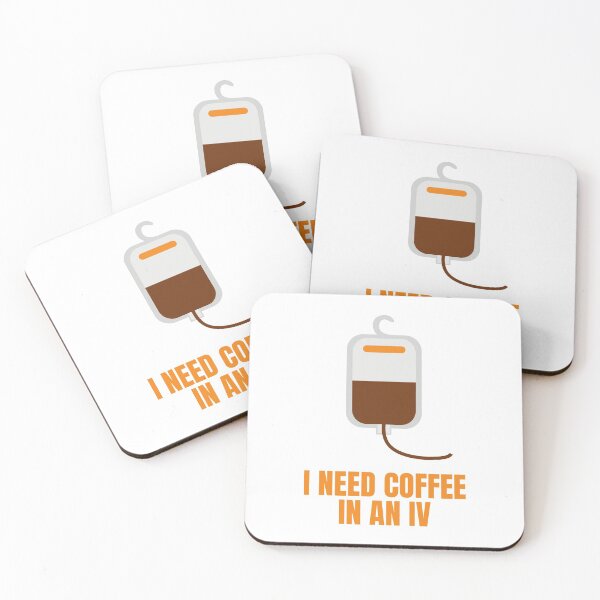 Item preview, I Need Coffee in an IV Funny Gift for Coffee Lovers designed and sold by Nathalie Aynié.