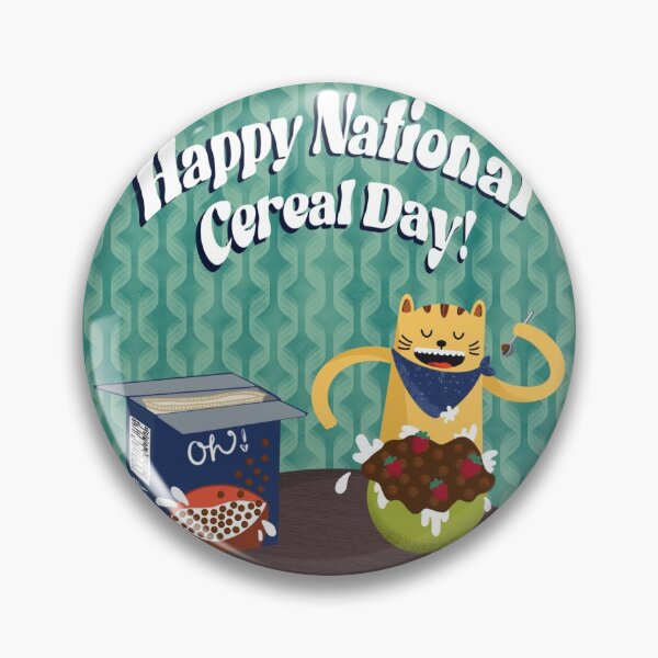 Item preview, Happy National Cereal Day designed and sold by Carina Rocco Illustration.