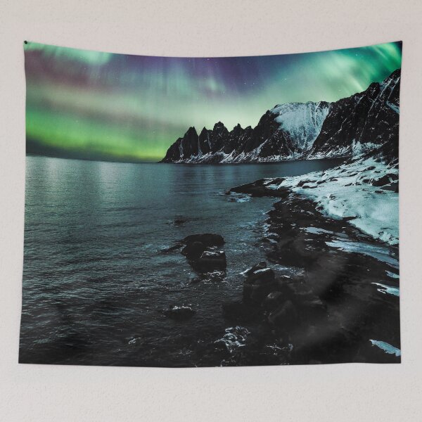 Item preview, sky full of green and purple northern lights designed and sold by ImRotem.