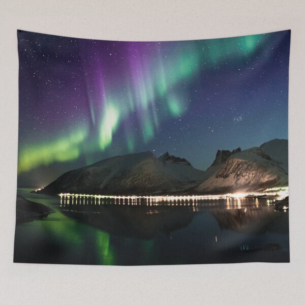 Item preview, sky full of mixed green and purple northern lights designed and sold by ImRotem.
