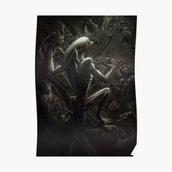 "White Xenomorph" Poster for Sale by SekaresArisawa Redbubble