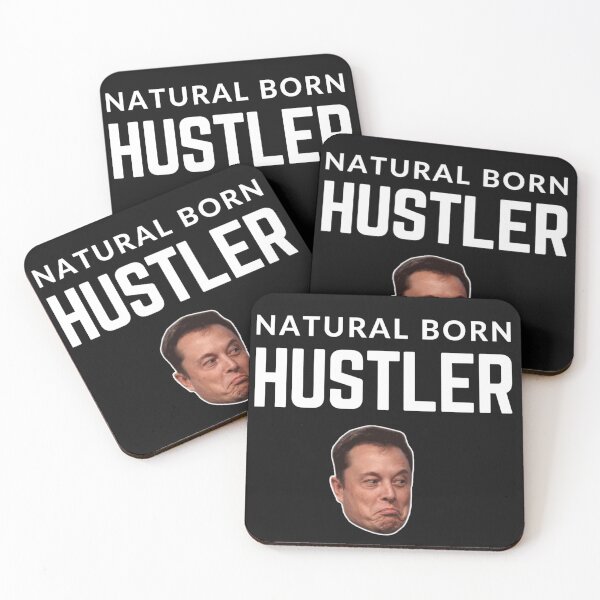 Item preview,  NATURAL BORN HUSTLER ELON MUSK quote  t shirt [P-Q 211B][941]  designed and sold by HIPNOTIZAR  CRAFTS.