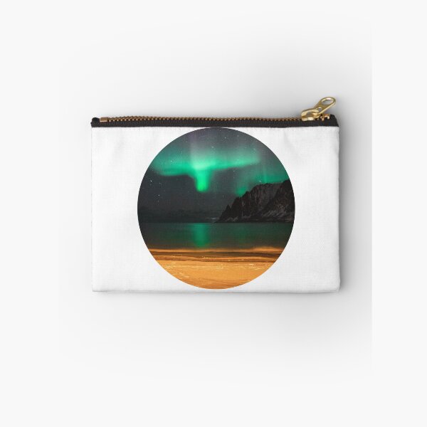 Item preview, magneti sea with the sand mixed with green northern lights skies designed and sold by ImRotem.