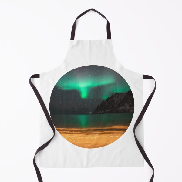 Item preview, magneti sea with the sand mixed with green northern lights skies designed and sold by ImRotem.