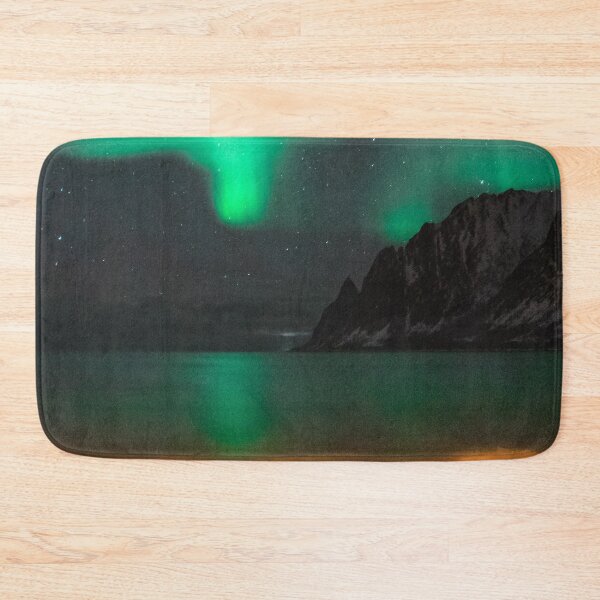 Item preview, magneti sea with the sand mixed with green northern lights skies designed and sold by ImRotem.