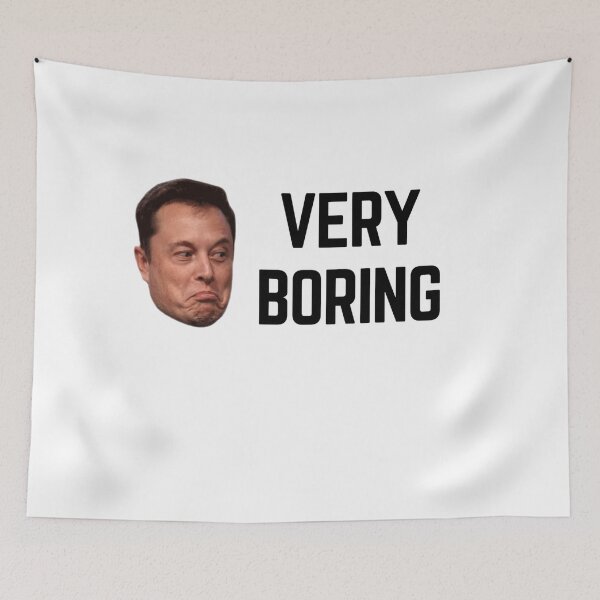 Item preview, ITS VERY BORING ELON MUSK quote  t shirt [P-Q 212][943]  designed and sold by HIPNOTIZAR  CRAFTS.
