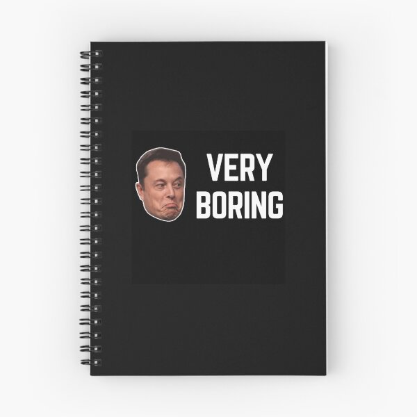 Item preview, VERY BORING ELON MUSK quote  t shirt [P-Q 212B][944]  designed and sold by HIPNOTIZAR  CRAFTS.
