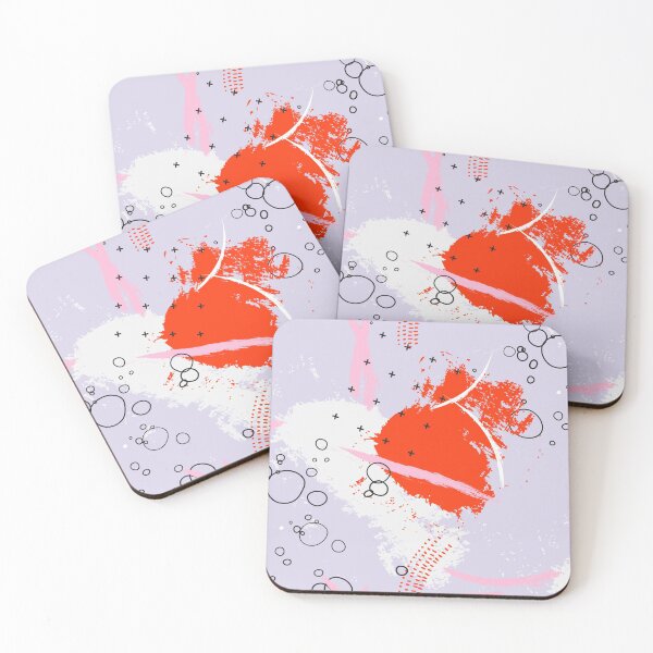 Item preview, Violet red contrast abstract print designed and sold by Milatoo.