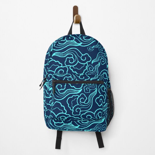 Item preview, Japanese cloud pattern cyan designed and sold by Oni Kanzen.