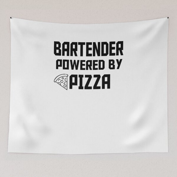 Item preview, BARTENDER POWERED BY PIZZA designed and sold by 30-Merch.