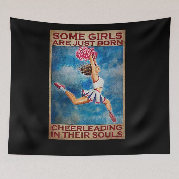 Item preview, Some girls are just born cheerleading in their souls designed and sold by Cooper73.