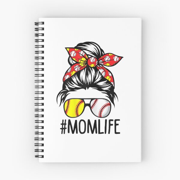 Item preview, Womens Dy Mom Life Softball Baseball Mothers Day Messy Bun designed and sold by markknotts.