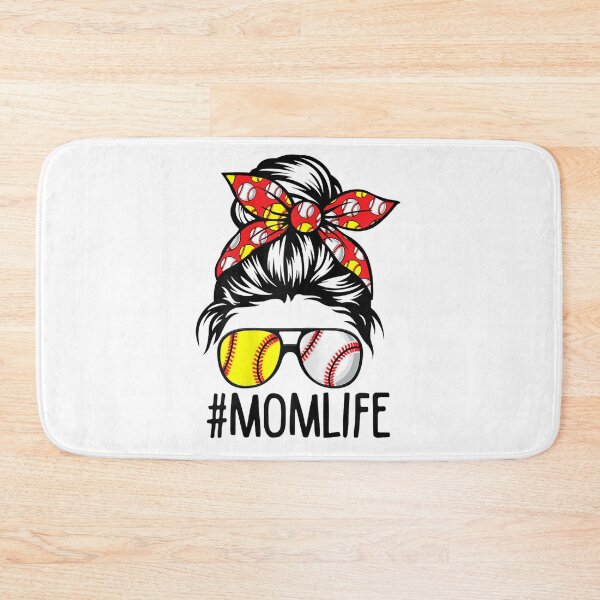Item preview, Womens Dy Mom Life Softball Baseball Mothers Day Messy Bun designed and sold by markknotts.