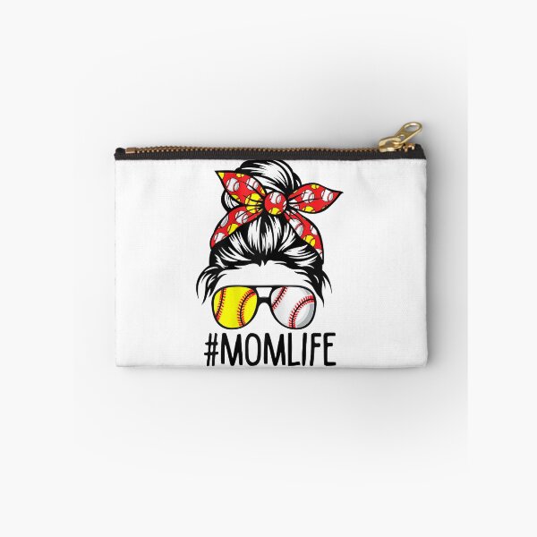 Item preview, Womens Dy Mom Life Softball Baseball Mothers Day Messy Bun designed and sold by markknotts.