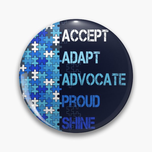 Item preview, Accept Adapt Advocate Proud Shine Autism Awareness Support Puzzle designed and sold by ShirtzTonight.