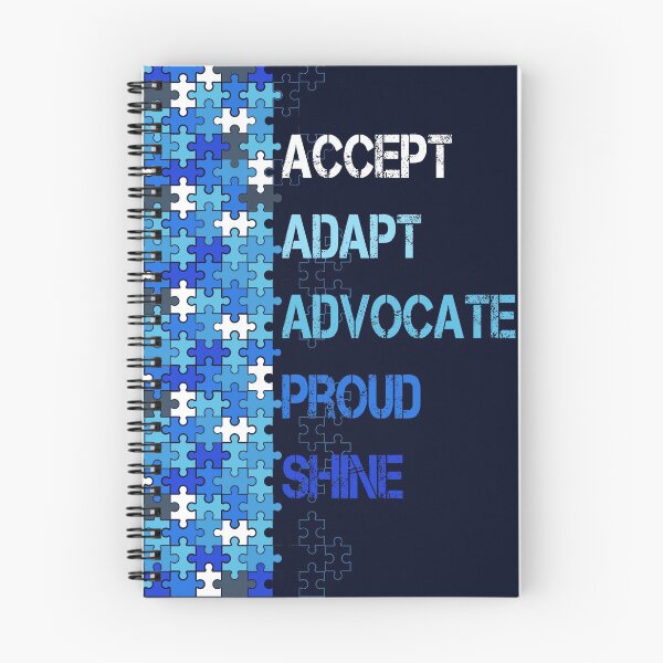 Item preview, Accept Adapt Advocate Proud Shine Autism Awareness Support Puzzle designed and sold by ShirtzTonight.